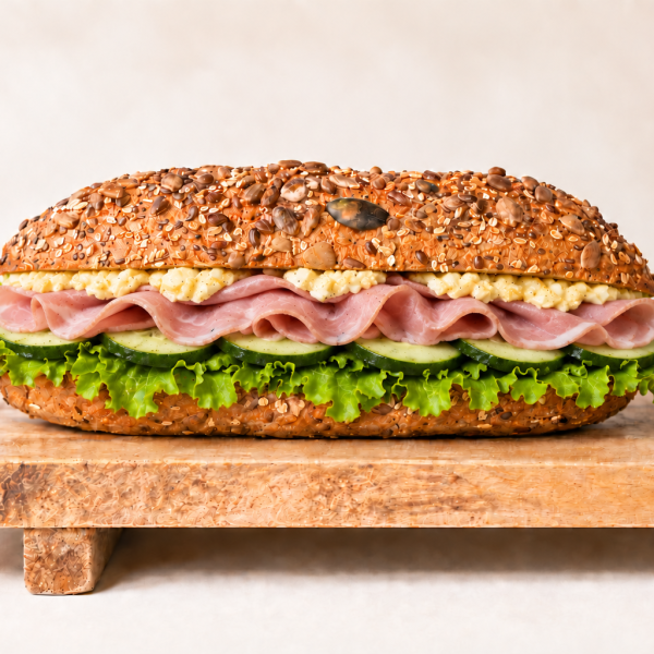 Glutenvrij ham en eiersal.