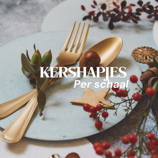 Kersthapjes per schaal